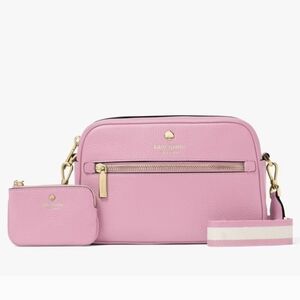 Kate Spade Emma Pebbled Leather Crossbody Bag Mandavilla Pink